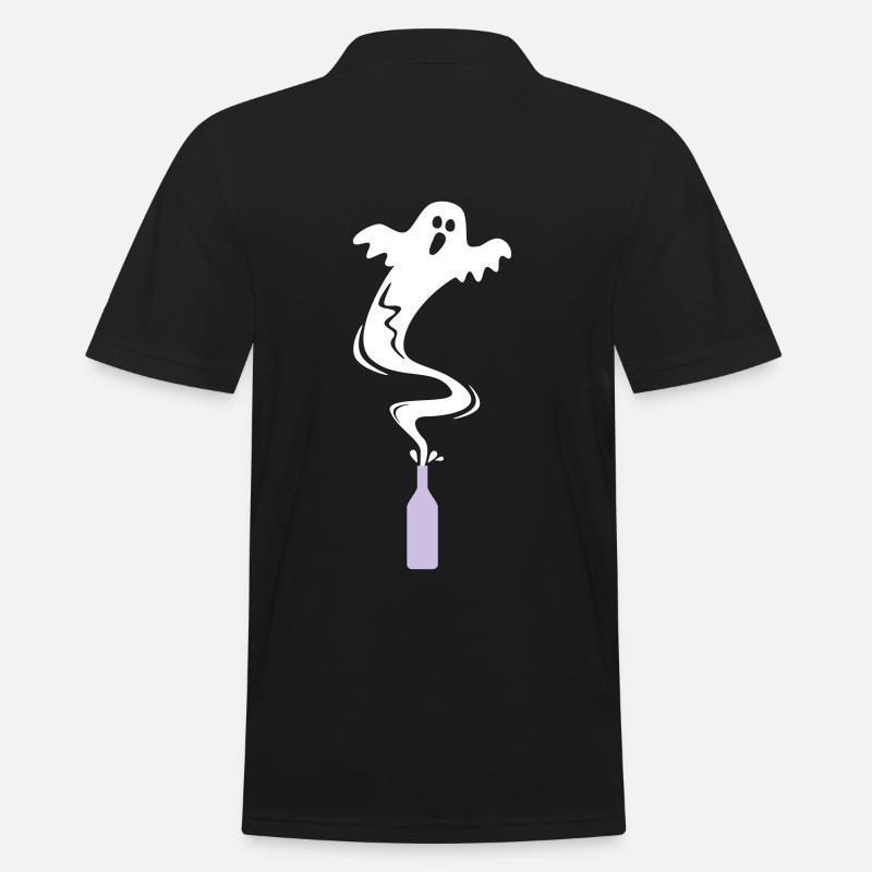 Flaschengeist - Männer Poloshirt - Schwarz