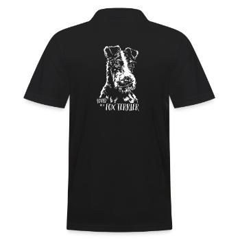 Aimé par un chien Fox Terrier disant Wilsigns - Polo Homme - noir - Dos - Kai (181cm)
