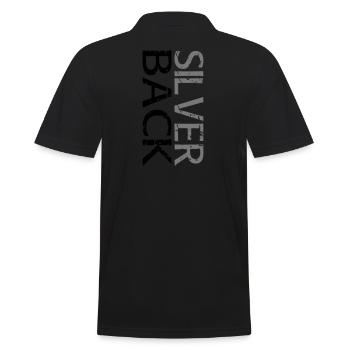 SILVERBACK (Two-line) - Men's Polo Shirt - black - Back - Kai (181cm)