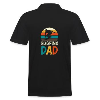 Surfen Strand Surfer Surf Sommer Ozean Wellen Lieb - Männer Poloshirt - Schwarz - Hinten - Kai (181cm)