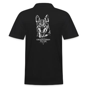 Czechoslovakian Vlcak Mom Hunde Hund Wilsigns - Männer Poloshirt - Schwarz - Hinten - Kai (181cm)