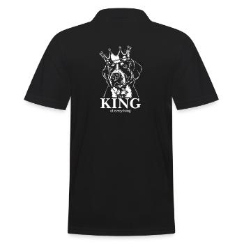 GREAT SWISS MOUNTAIN DOG King of everything - Men's Polo Shirt - black - Back - Kai (181cm)