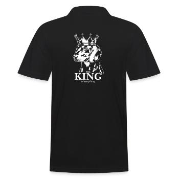 Slovensky Kopov King of everything Dogs Wilsigns - Men's Polo Shirt - black - Back - Kai (181cm)