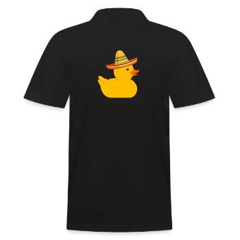 Ente Entensammlung "gelbe Badeente Mexiko" - Männer Poloshirt - Schwarz - Hinten - Kai (181cm)
