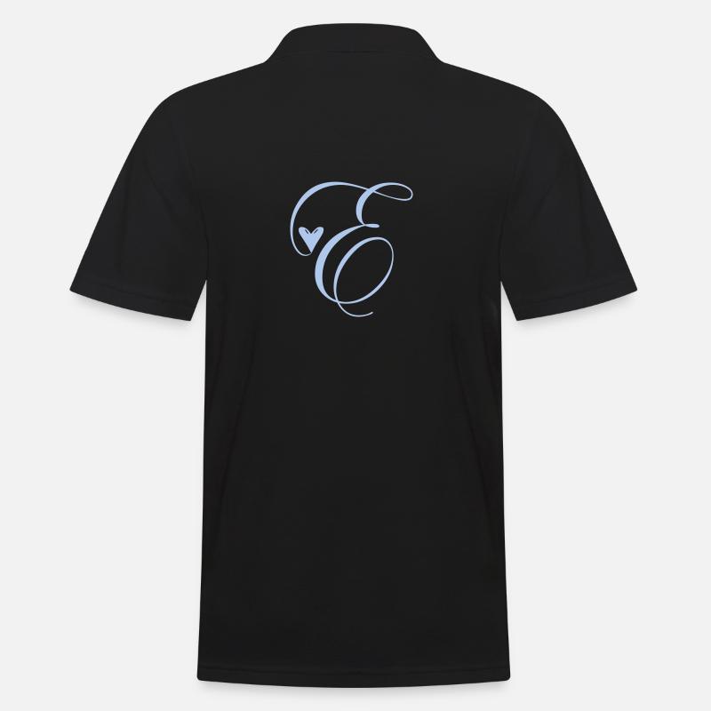 Monogram E Heart Vine - Men's Polo Shirt - black
