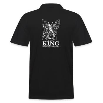 AUSTRALIAN CATTLE DOG King of everything Wilsigns - Männer Poloshirt - Schwarz - Hinten - Kai (181cm)