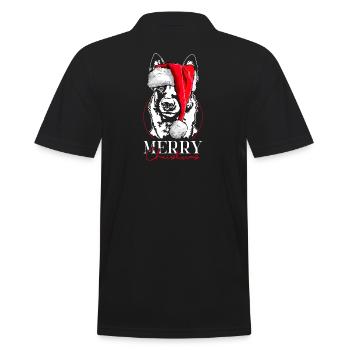Père Noël Malinois Joyeux Noël Chiens Chien Wilsigns - Polo Homme - noir - Dos - Kai (181cm)