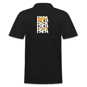 DAD and Child's Drawing - Men's Polo Shirt - black - Back - Kai (181cm)