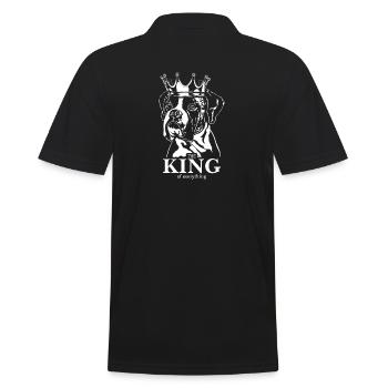 BOXER King Dog Dog Dog Wilsigns - Men's Polo Shirt - black - Back - Kai (181cm)