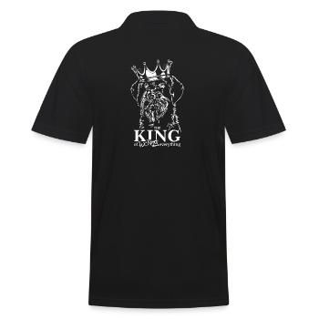 CESKY FOUSEK King Dog Saying Dogs Wilsigns - Men's Polo Shirt - black - Back - Kai (181cm)