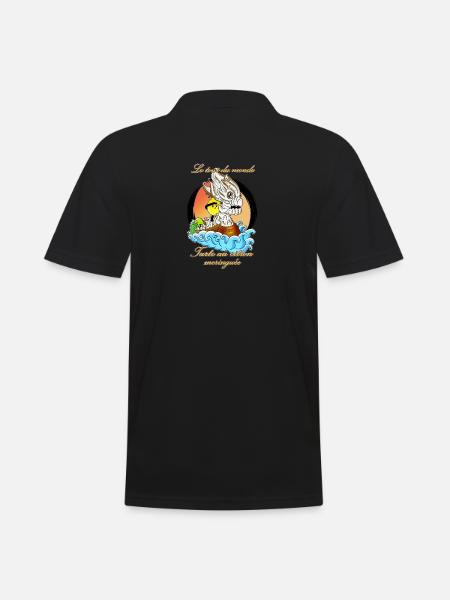 Lemon meringue pie - Men's Polo Shirt - black