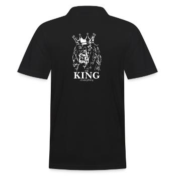 Gordon Setter King of everything Dog Wilsigns - Men's Polo Shirt - black - Back - Kai (181cm)