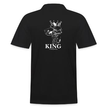 Gordon Setter King of everything Dog Wilsigns - Men's Polo Shirt - black - Back - Kai (181cm)
