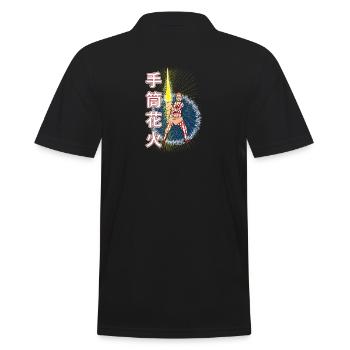 Tezutsu-hanabi - feux d'artifice - Polo Homme - noir - Dos - Kai (181cm)