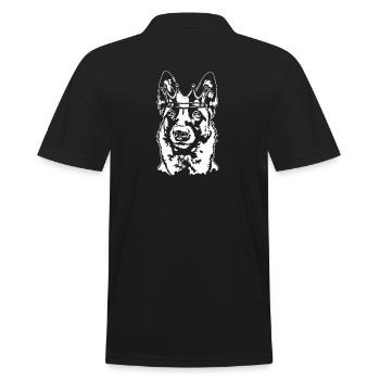 Belgian Malinois Crown Dogs Dog Wilsigns - Men's Polo Shirt - black - Back - Kai (181cm)