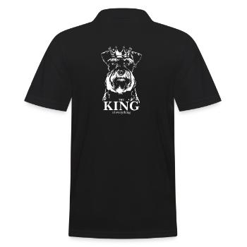 Schnauzer miniature Roi de tout Chien Chien Disant Chien - Polo Homme - noir - Dos - Kai (181cm)