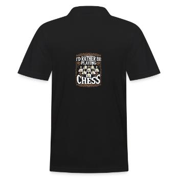 Chess Club ID Prefer to play chess - Men's Polo Shirt - black - Back - Kai (181cm)