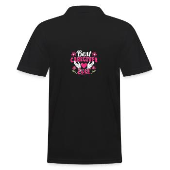 Persönliche Assistentin Für Pflegepersonen - Männer Poloshirt - Schwarz - Hinten - Kai (181cm)