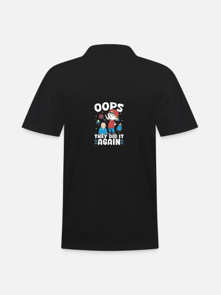 New baby - they did it again brother - Men's Polo Shirt - black