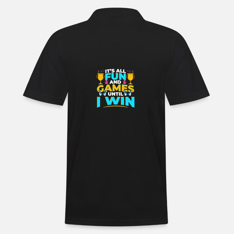 Brettspiele Win Game Night Winning - Männer Poloshirt - Schwarz