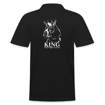 BEAGLE King Dog Dog Dog Wilsigns - Men's Polo Shirt - black - Back - Kai (181cm)