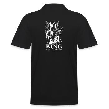 BOXER King Dog Dog Dog Wilsigns - Men's Polo Shirt - black - Back - Kai (181cm)