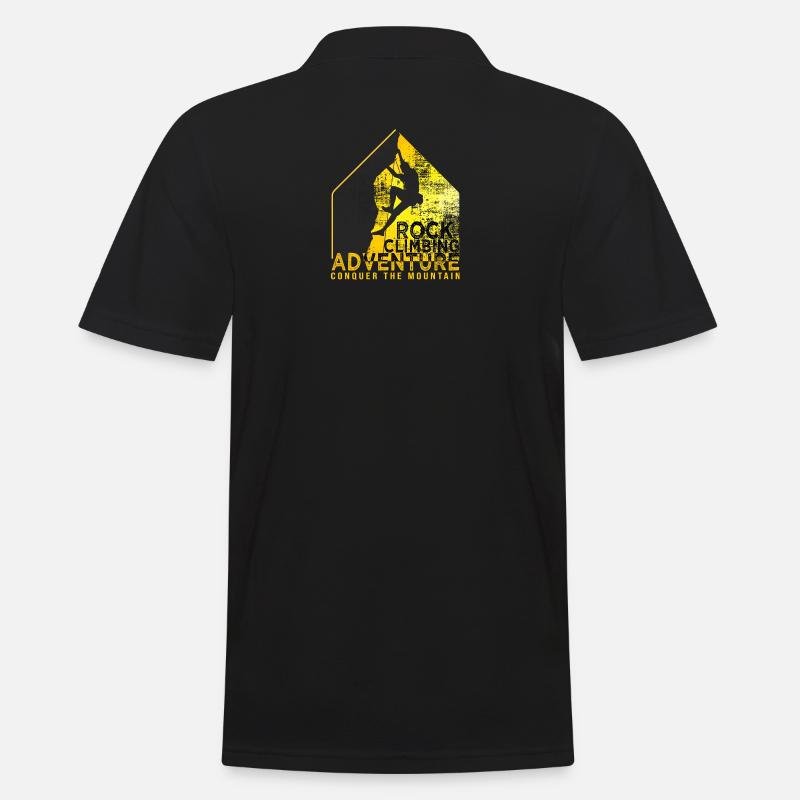 Klettern Escalade Sportklettern - Männer Poloshirt - Schwarz