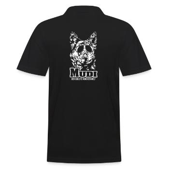 MUDI coolster Hund Hundespruch Wilsigns Hunde - Männer Poloshirt - Schwarz - Hinten - Kai (181cm)