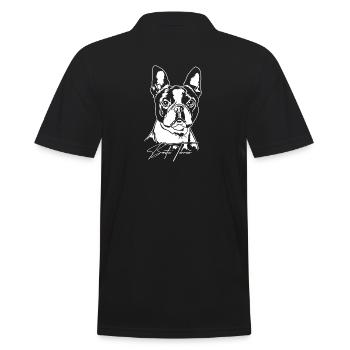 BOSTON TERRIER Portrait Chiens Wilsigns - Polo Homme - noir - Dos - Kai (181cm)