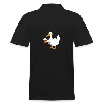 Duck with beer - Men's Polo Shirt - black - Back - Kai (181cm)