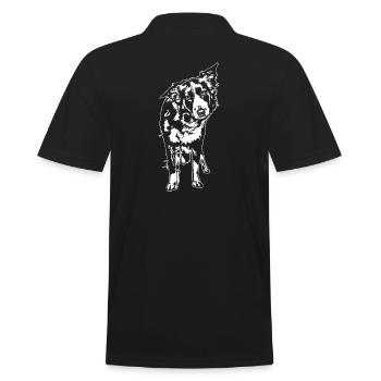 Border Collie Chien De Troupeau Chiens Chien Wilsigns - Polo Homme - noir - Dos - Kai (181cm)