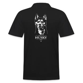 Husky Dad Hunde Hund Schlittenhunde Wilsigns - Männer Poloshirt - Schwarz - Hinten - Kai (181cm)