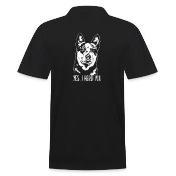 Australian Cattle Dog I herd you Dogs Wilsigns - Men's Polo Shirt - black - Back - Kai (181cm)