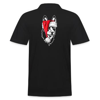 Santa Australian Kelpie Weihnachten Hunde Wilsigns - Männer Poloshirt - Schwarz - Hinten - Kai (181cm)