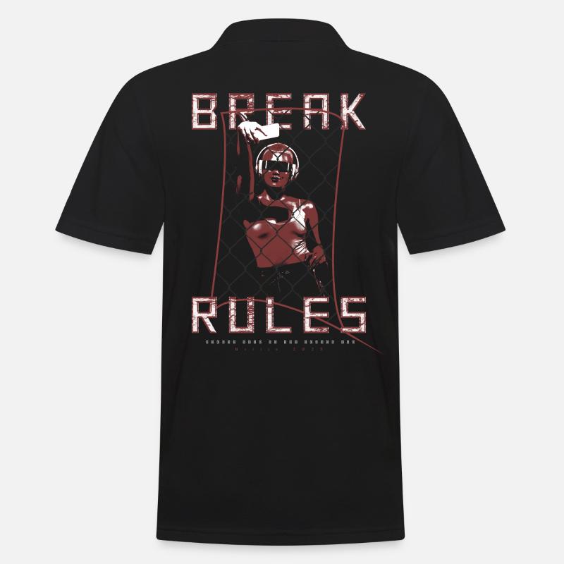Berlin Break rules - Männer Poloshirt - Schwarz