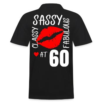 Sassy et Fabuleux à 60 ans. 60e anniversaire - Polo Homme - noir - Dos - Kai (181cm)