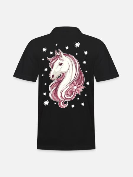 Horse with stars - Men's Polo Shirt - black