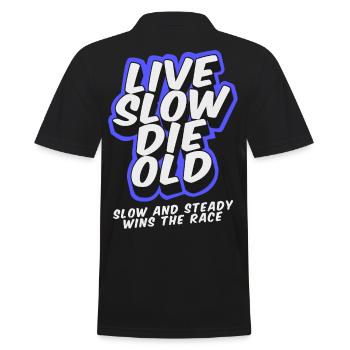 Live Slow Die Old - LSDO - Polo Homme - noir - Dos - Kai (181cm)