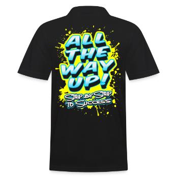 All The Way Up - Step By Step To Success - Men's Polo Shirt - black - Back - Kai (181cm)