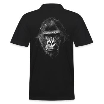 Gorille Portrait Faune Faune Jungle Singe - Polo Homme - noir - Dos - Kai (181cm)