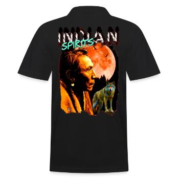 INDIAN SPIRITS 1.1 - Men's Polo Shirt - black - Back - Kai (181cm)