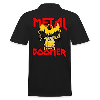 Heavy Metal Boomer Skull and Bones - Men's Polo Shirt - black - Back - Kai (181cm)