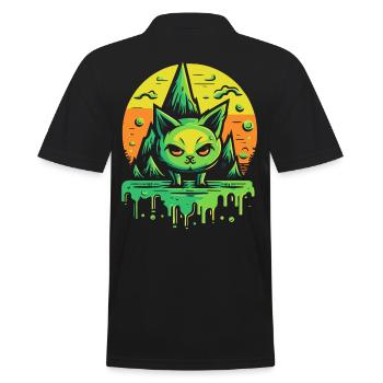 La nature, les montagnes et un chat vif - Polo Homme - noir - Dos - Kai (181cm)