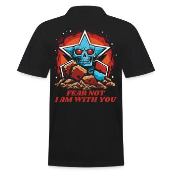 Fürchte dich nicht, ich bin bei dir, Der Totenkopf - Männer Poloshirt - Schwarz - Hinten - Kai (181cm)