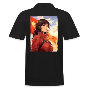 Propagande beauté : Filles socialistes - Polo Homme - noir - Dos - Kai (181cm)