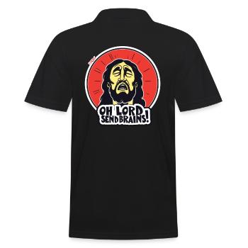 Jésus-Christ, Dieu, jette la cervelle du ciel - Polo Homme - noir - Dos - Kai (181cm)