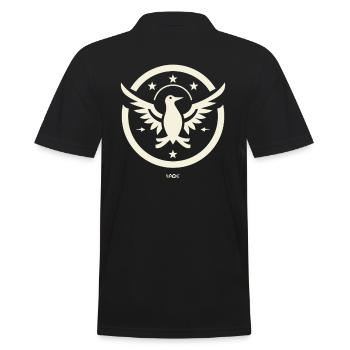 Peace, you birds! - Men's Polo Shirt - black - Back - Kai (181cm)