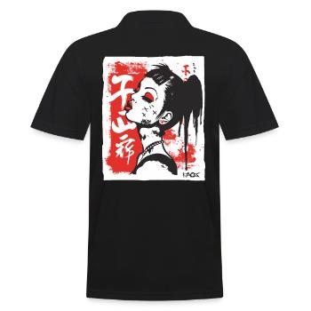 Fille japonaise cool - Polo Homme - noir - Dos - Kai (181cm)