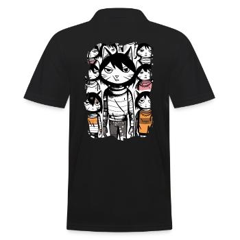 Clone Street Cats : Chat de Street Art - Polo Homme - noir - Dos - Kai (181cm)