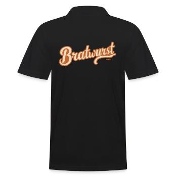 Bratwurst - Männer Poloshirt - Schwarz - Hinten - Kai (181cm)